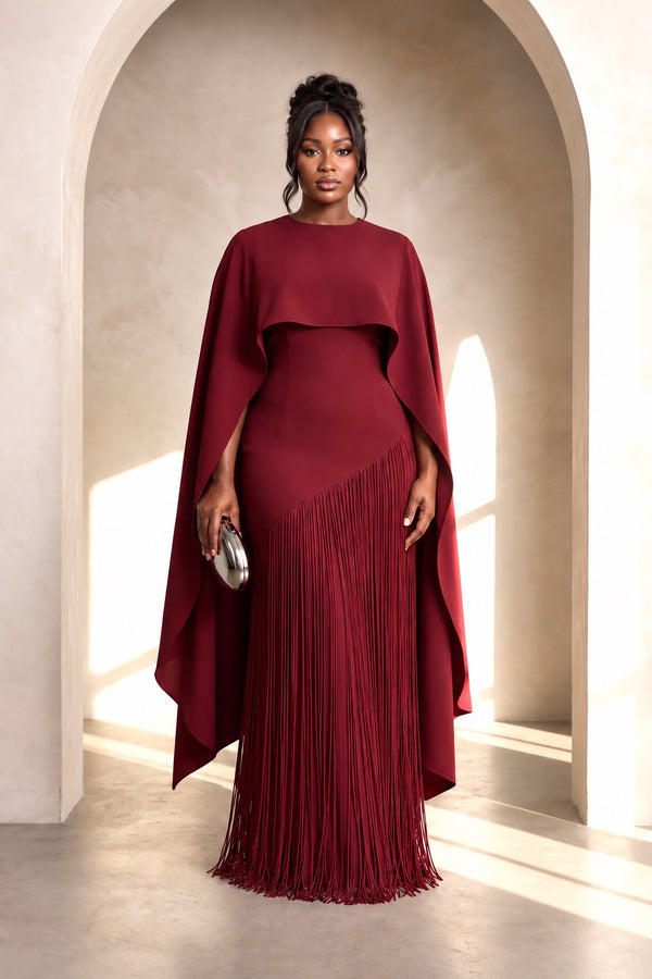 Tassel Cape Dress