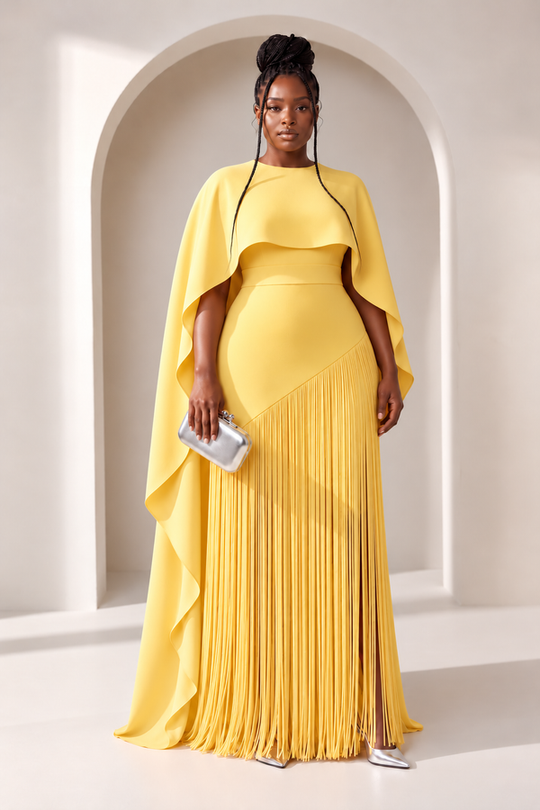 Tassel Cape Dress