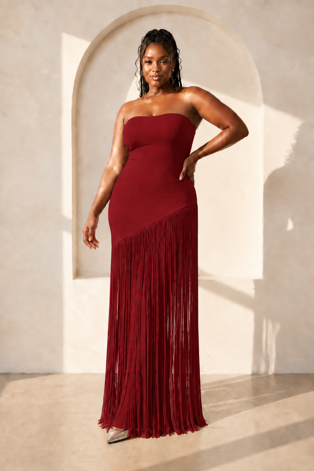 Tassel Cape Dress