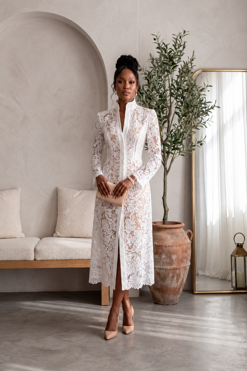 Celeste Lace Coat Dress